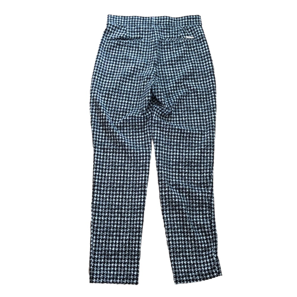 Michael Kors Black and White Houndstooth pull on pants jeggings leggings medium - Picture 3 of 8